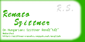 renato szittner business card